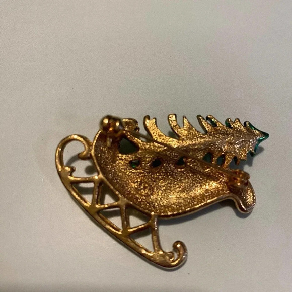 Christmas Slate and Christmas tree Brooch - Picture 2 of 3